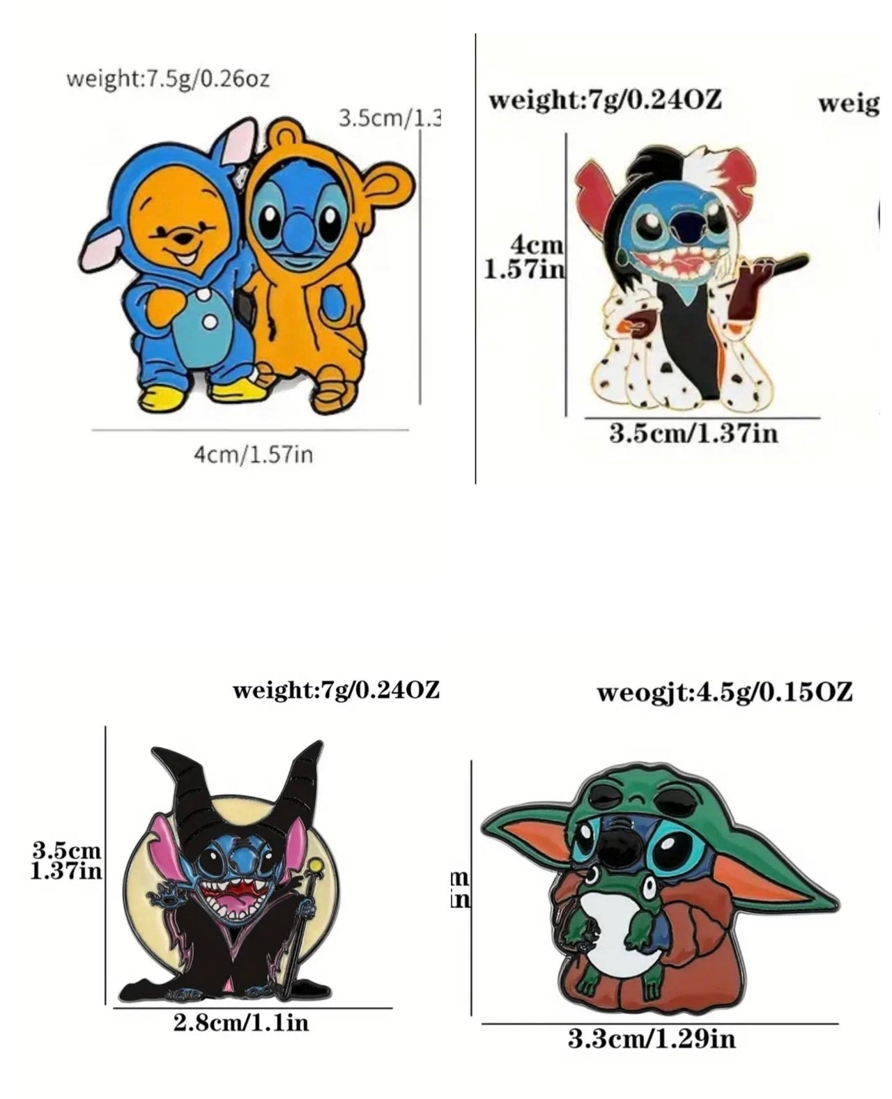 Stitch X Mashup enamel pins