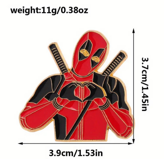 Funny superhero enamel pin