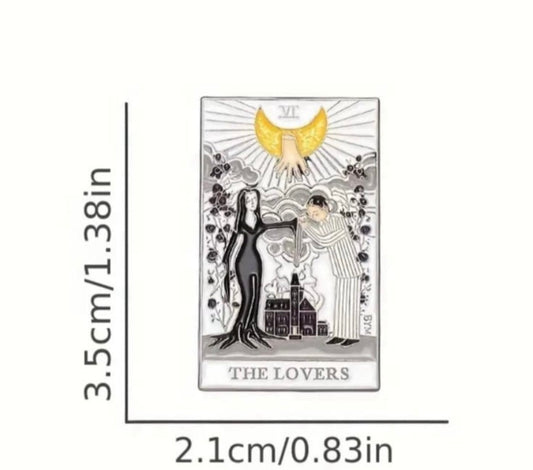 The Lovers tarot enamel pin