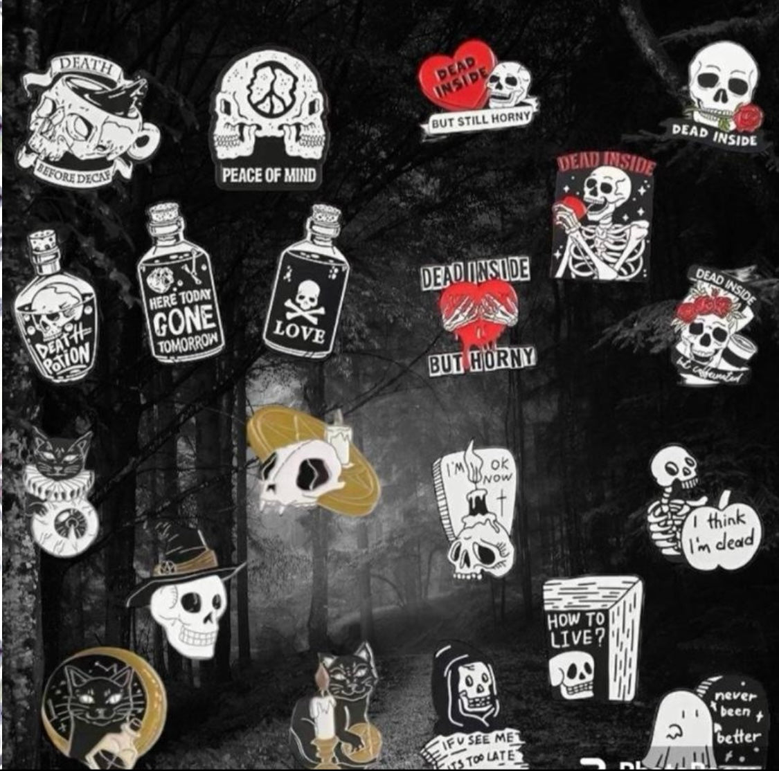 5 piece enamel pin scoop