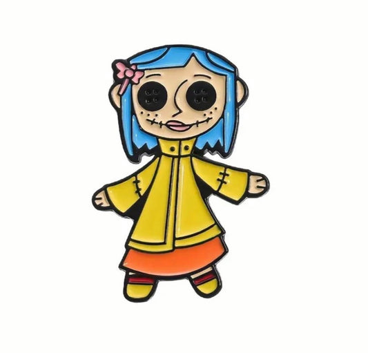 Coraline enamel pins