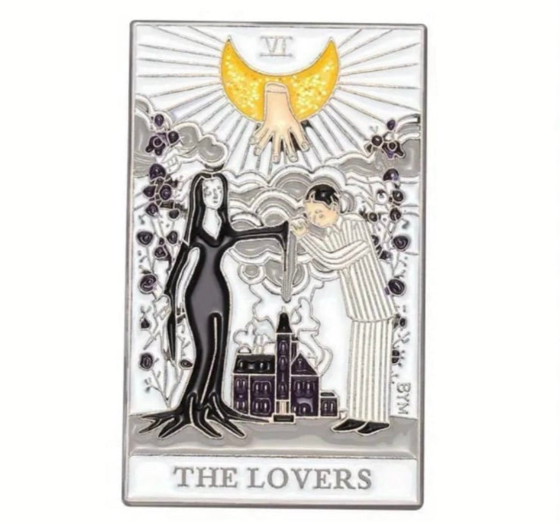 The Lovers tarot enamel pin