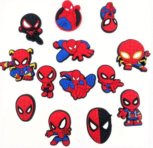 13pc Spider-Man Shoe charms