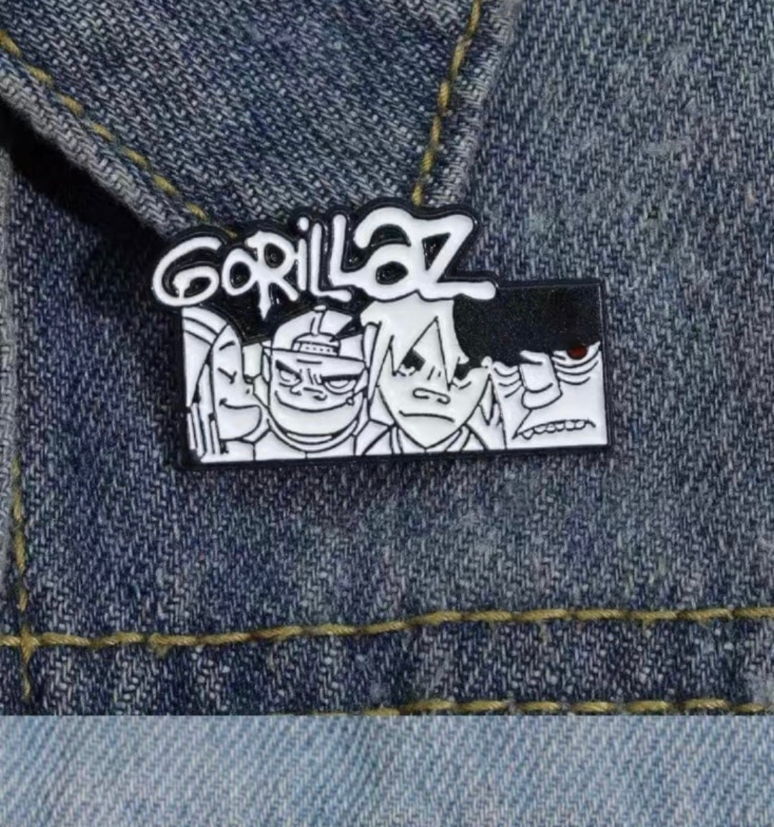 Gorillaz enamel pin