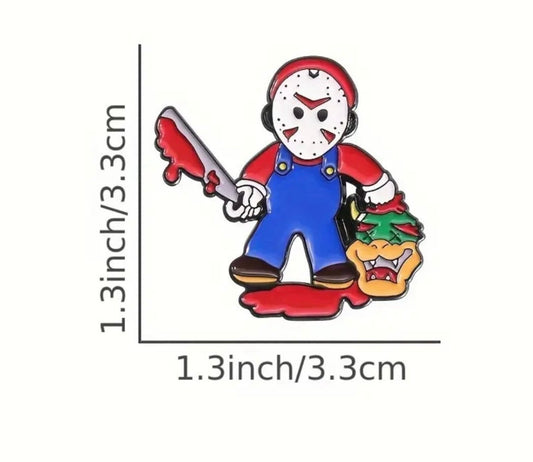 Jason X mashup halloween enamel pin