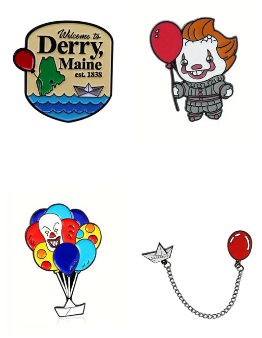 Horror Pennywise enamel pins
