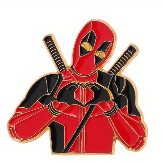 Funny superhero enamel pin