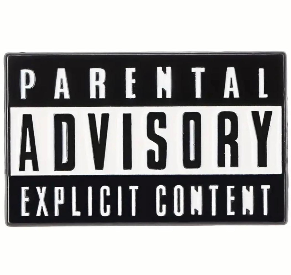 Parental Advisory enamel pin
