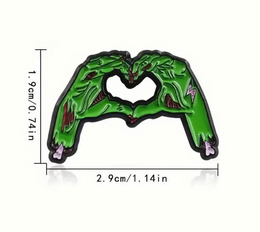 Zombie hands enamel pin