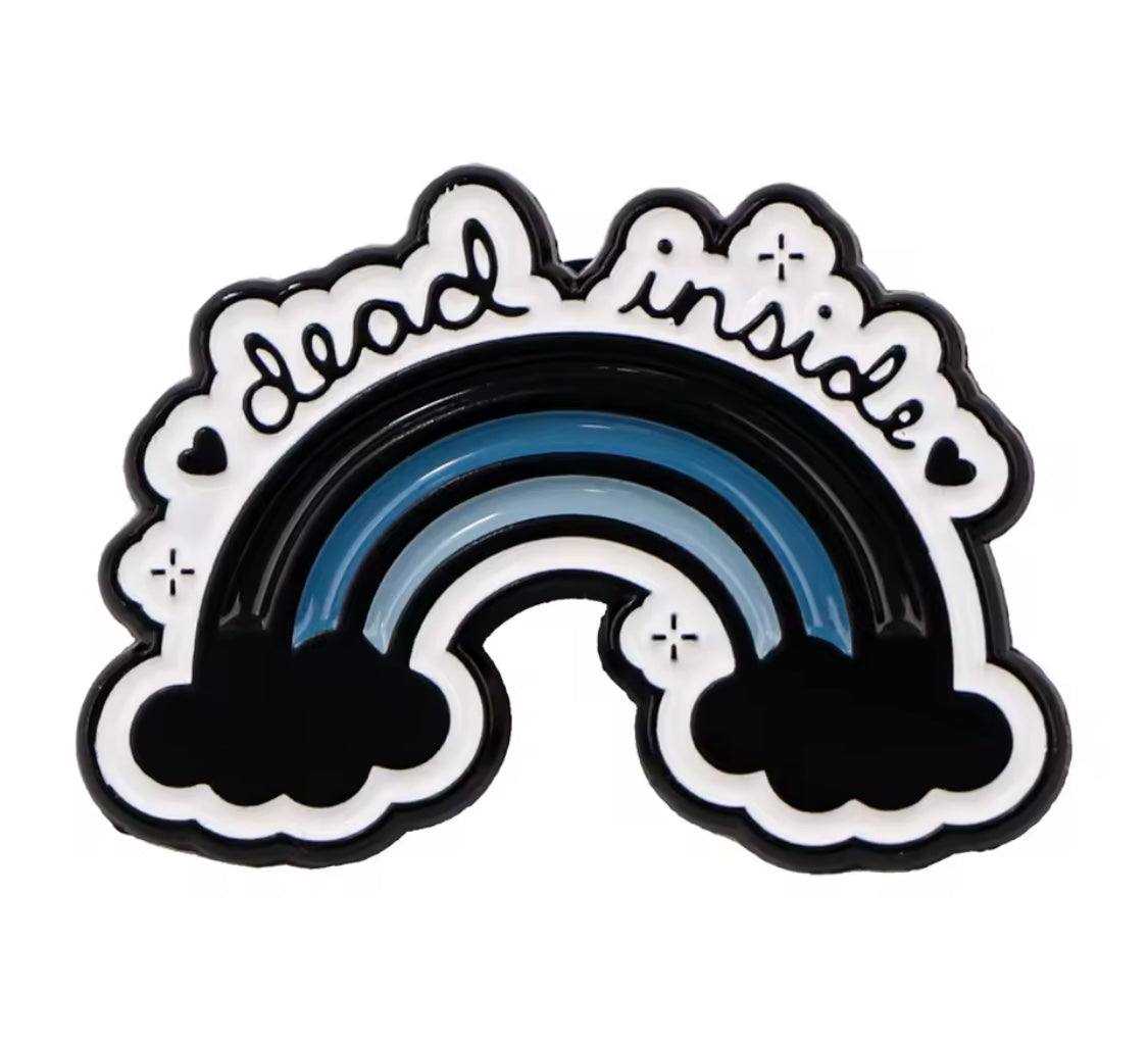 Dead inside enamel pin