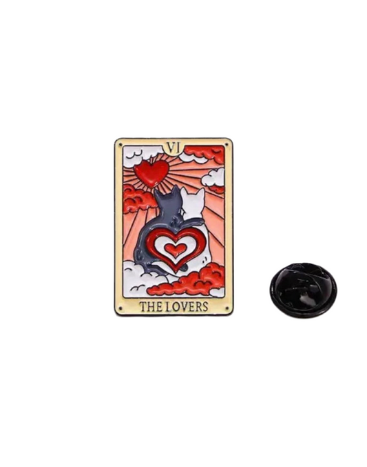 The lovers cats enamel pin