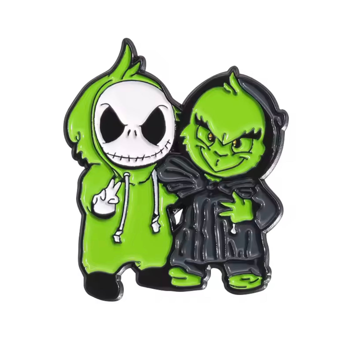 Nightmare X Grinch Mashup enamel pin