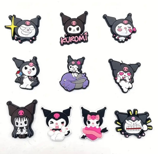 10pc kuromi shoe charms