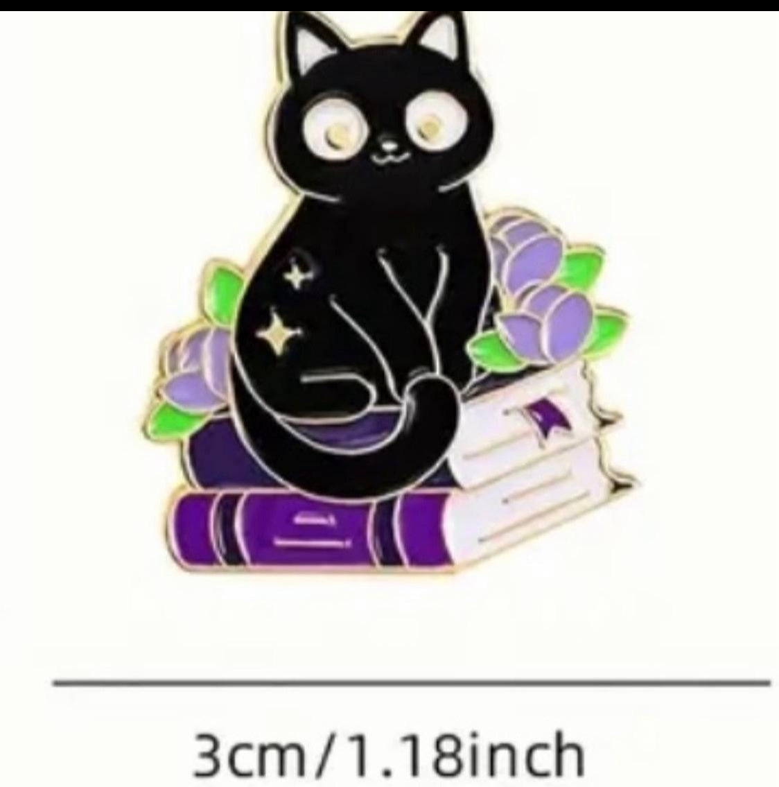 Witchy Black cats enamel pins
