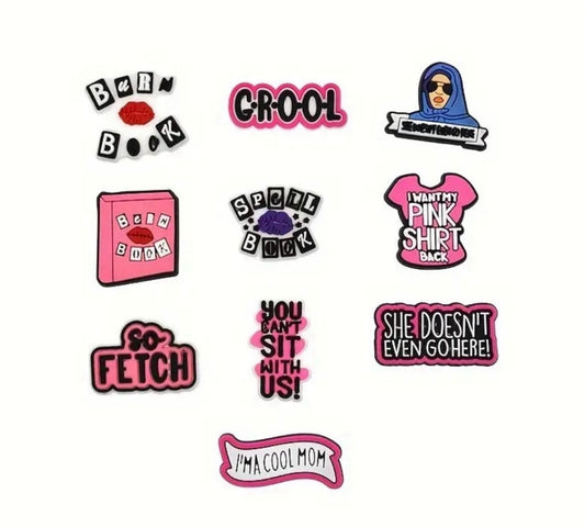10 piece mean girls shoe charms