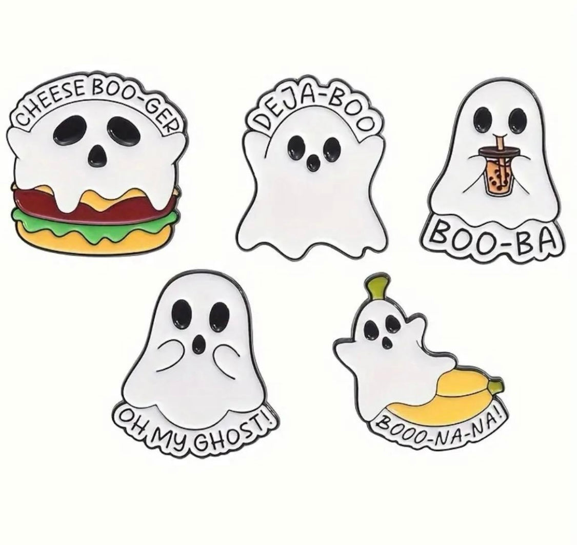 Funny ghosts enamel pins