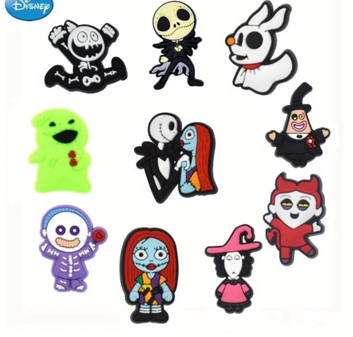 10 piece the nightmare before Christmas shoe charms