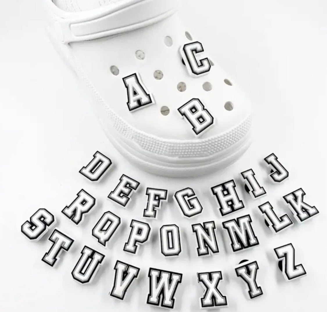 Letters A-Z 26 piece shoe charms