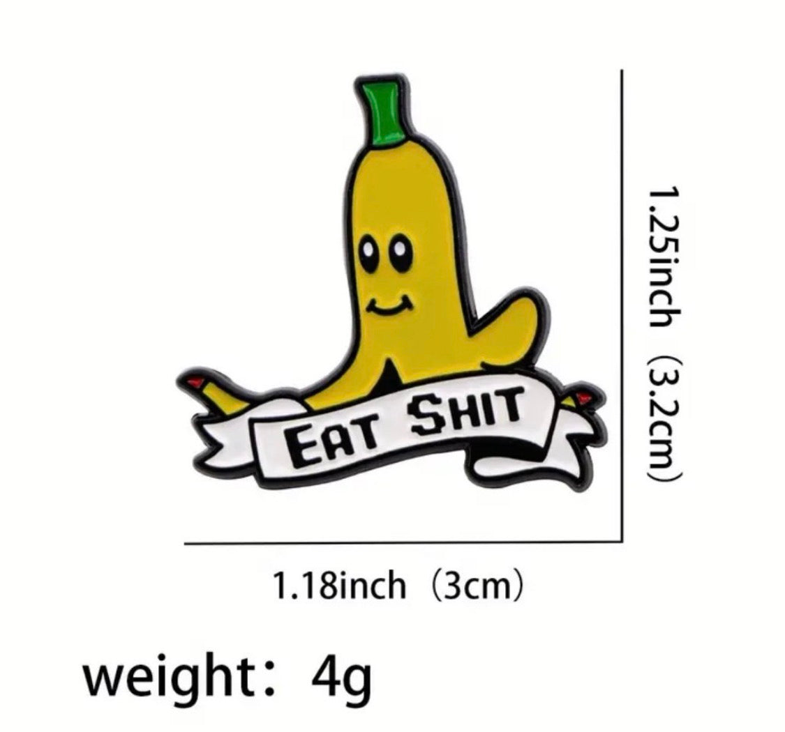 Funny banana enamel pin