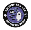 Spooky For Life Glitter Ghost enamel pin