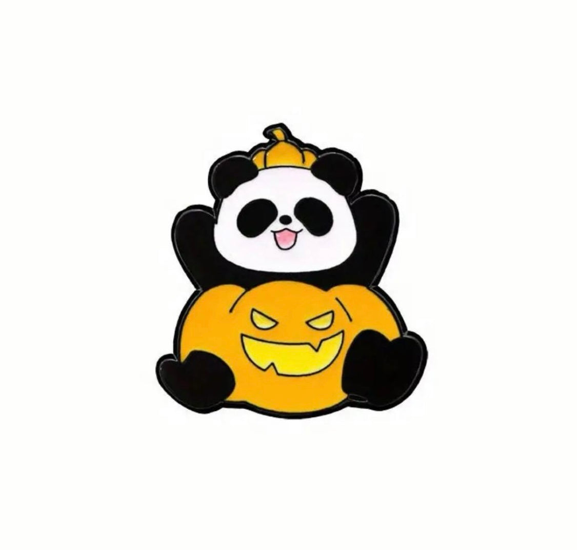 Cute witchy pandas enamel pins