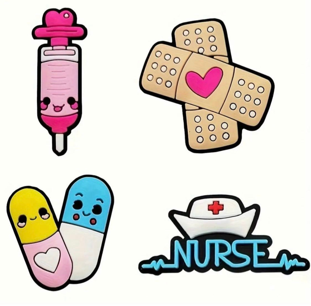 10 piece nurse inspired shoe charms