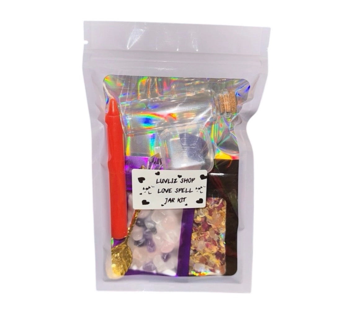 Spell Jar Ritual Kit - Decorative Jar with Ritualistic Features for Love & Protection