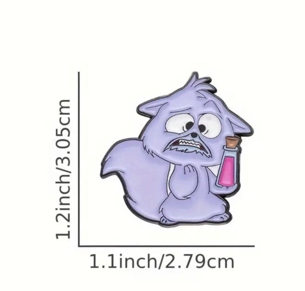 Cute animal potion enamel pin