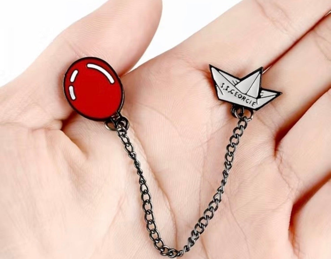 IT Pennywise Balloon & S.S. Georgie Collar Pin Set