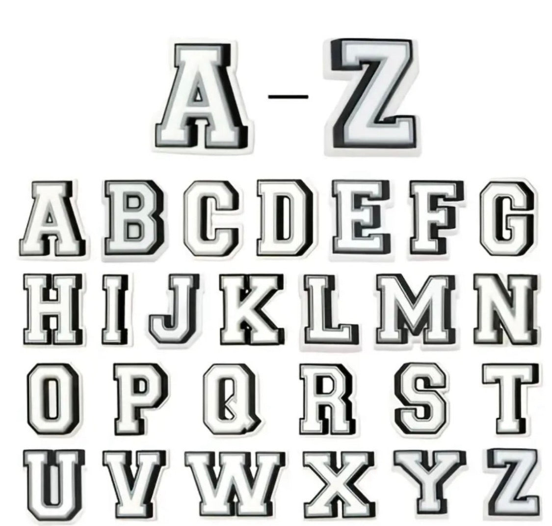 Letters A-Z 26 piece shoe charms