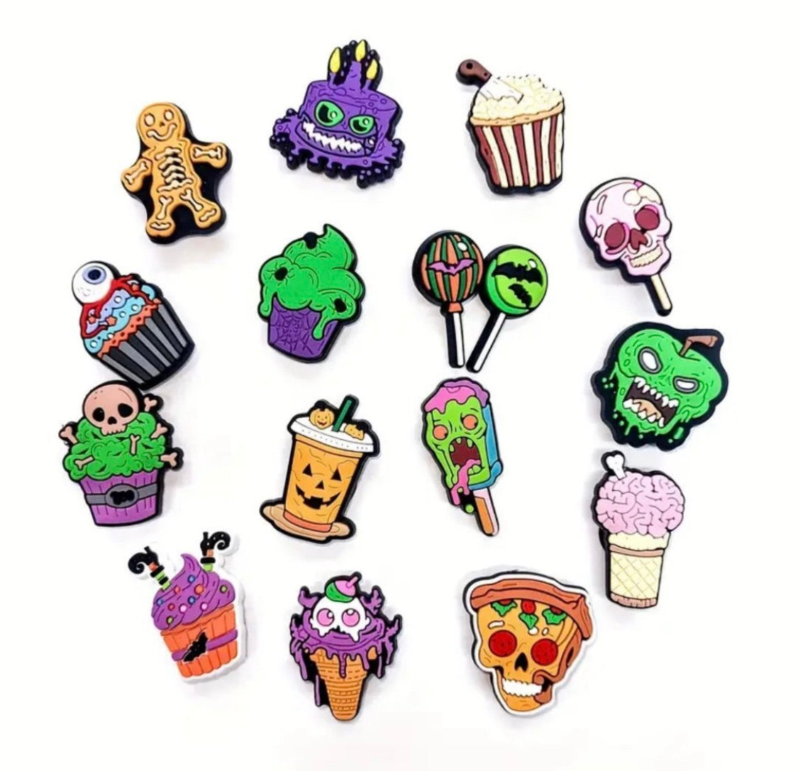 15 piece Horror and spooky  shoe charms