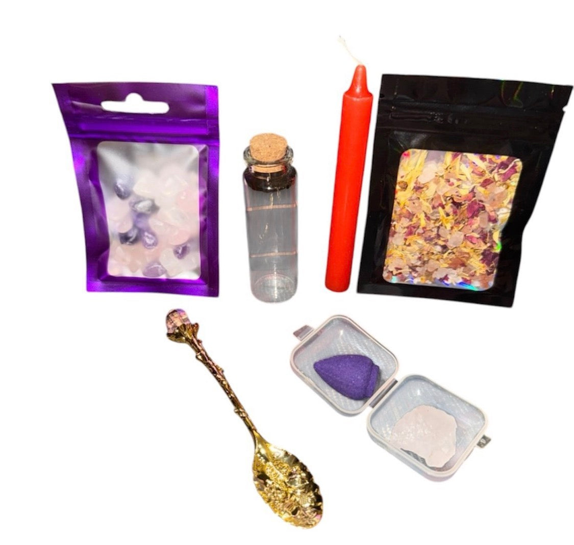 Spell Jar Ritual Kit - Decorative Jar with Ritualistic Features for Love & Protection