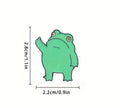 Funny frog enamel pin