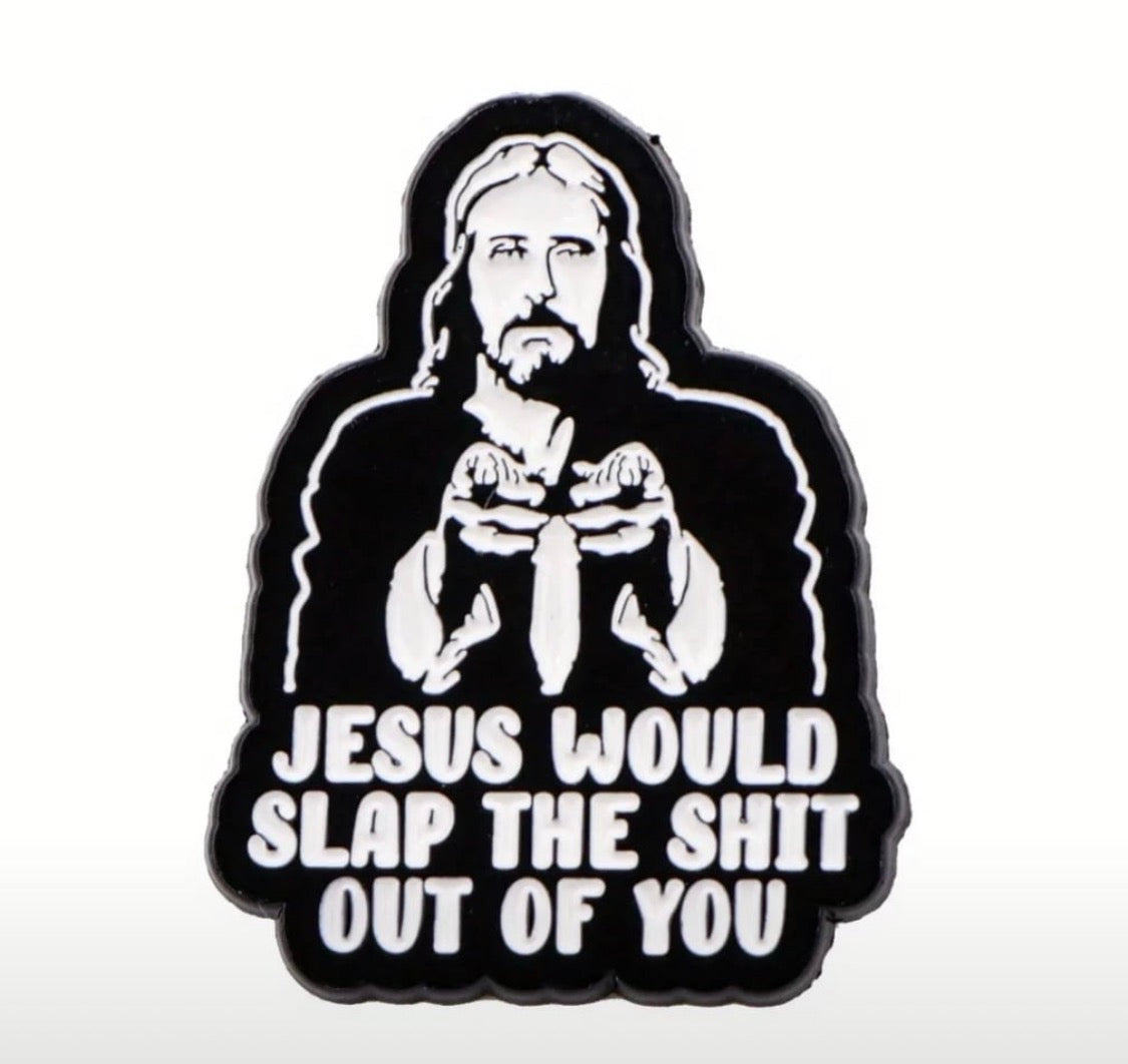 Funny Jesus enamel pin