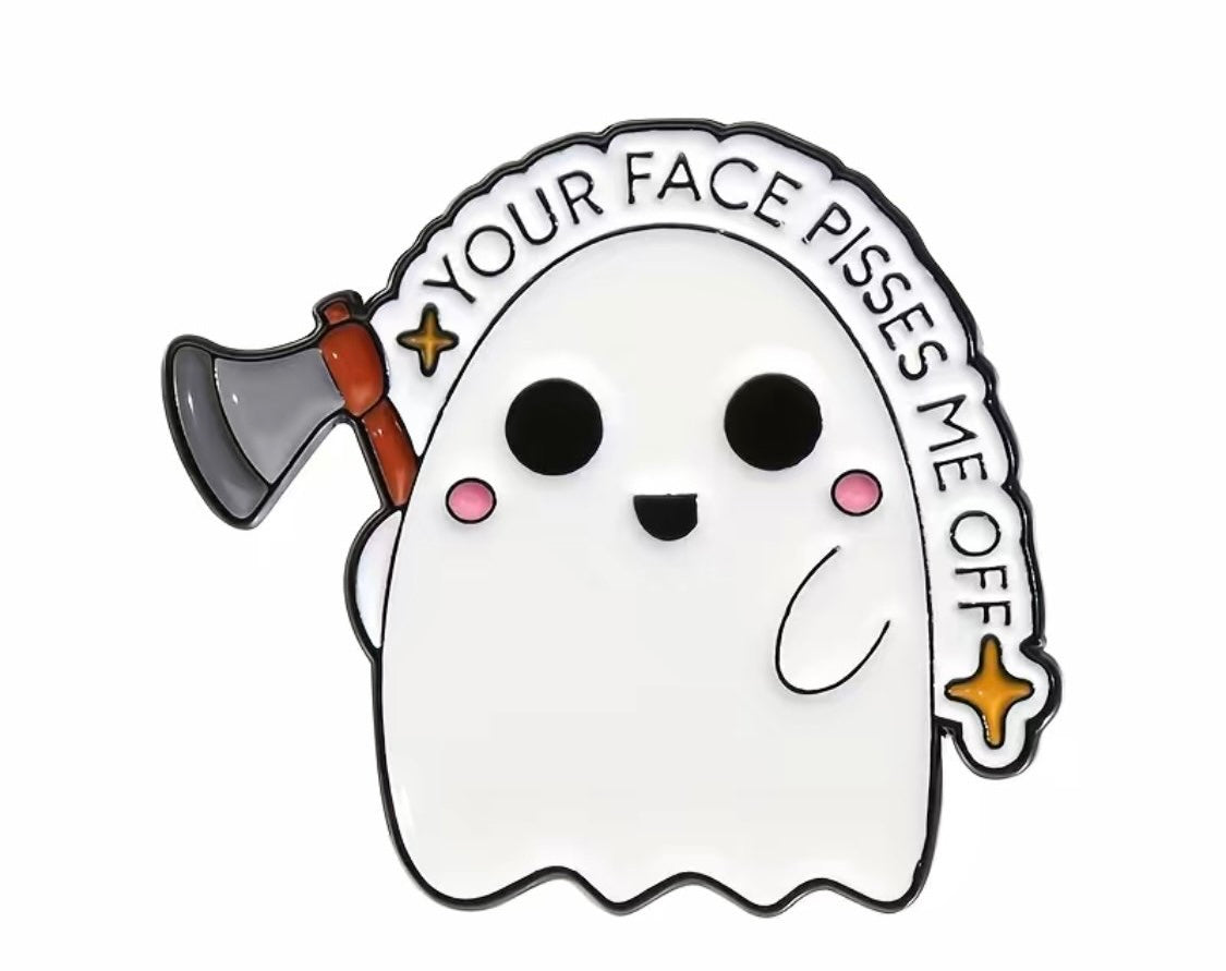 Spooky Ghost enamel pins