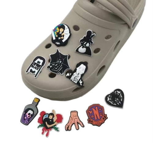 10 piece Wednesday shoe Charms