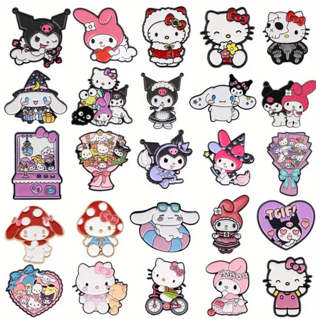 3 random Sanrio Hello kitty & friends enamel pins set