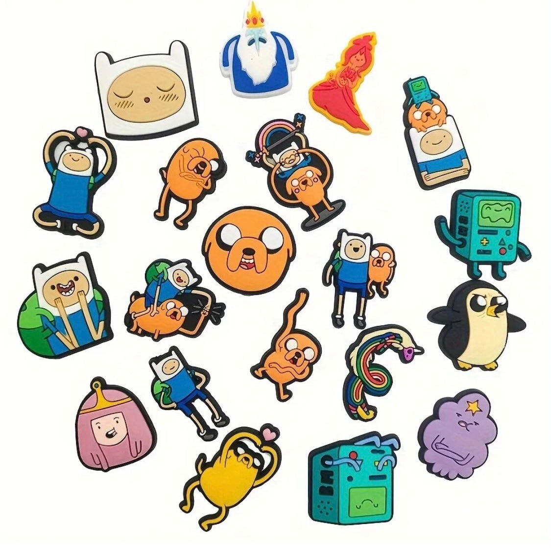 10 piece adventure time shoe charms