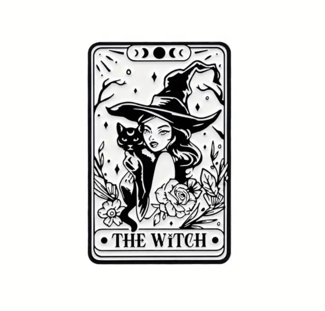The Witch tarot card enamel pin
