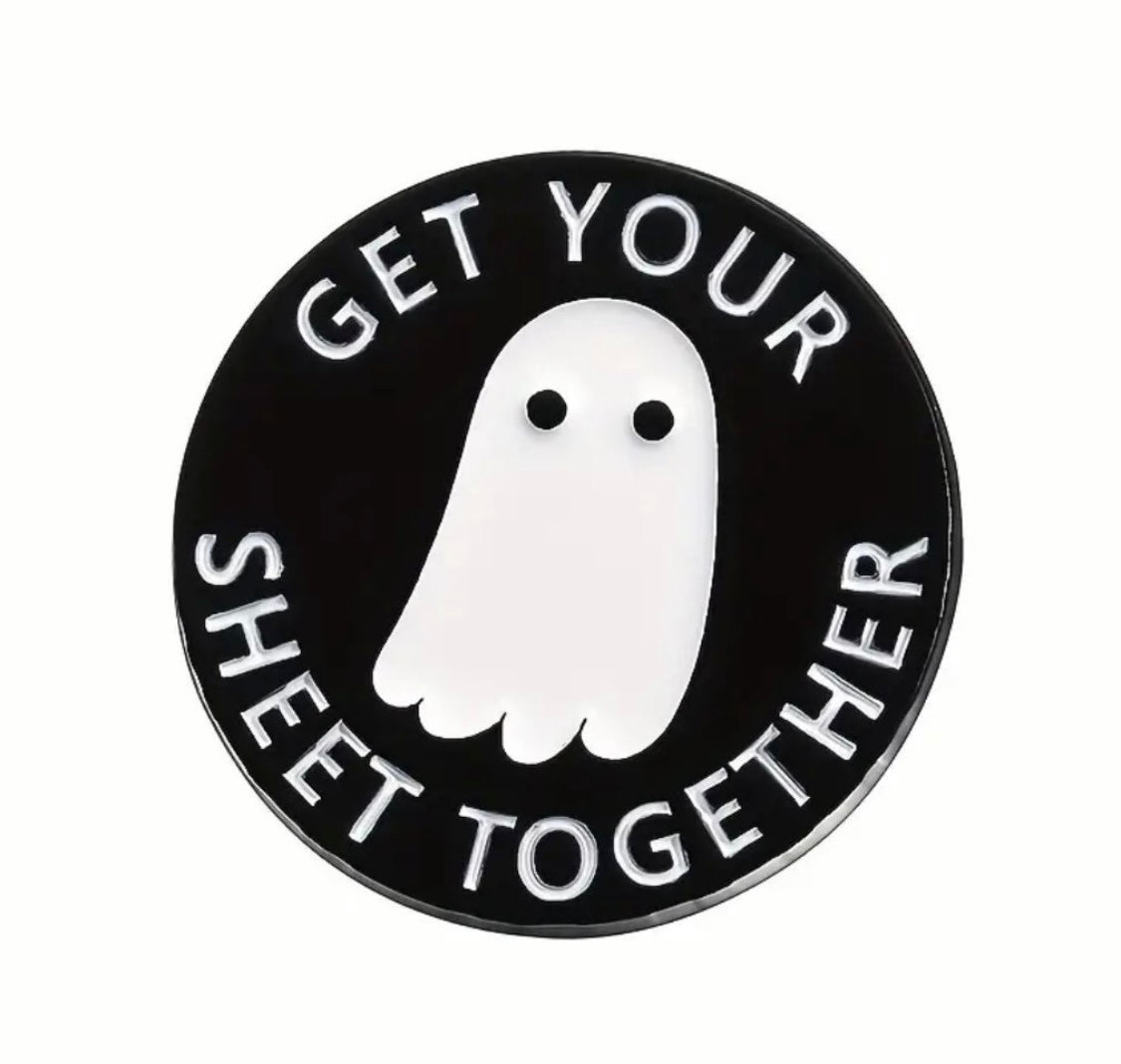 Spooky Ghost enamel pins