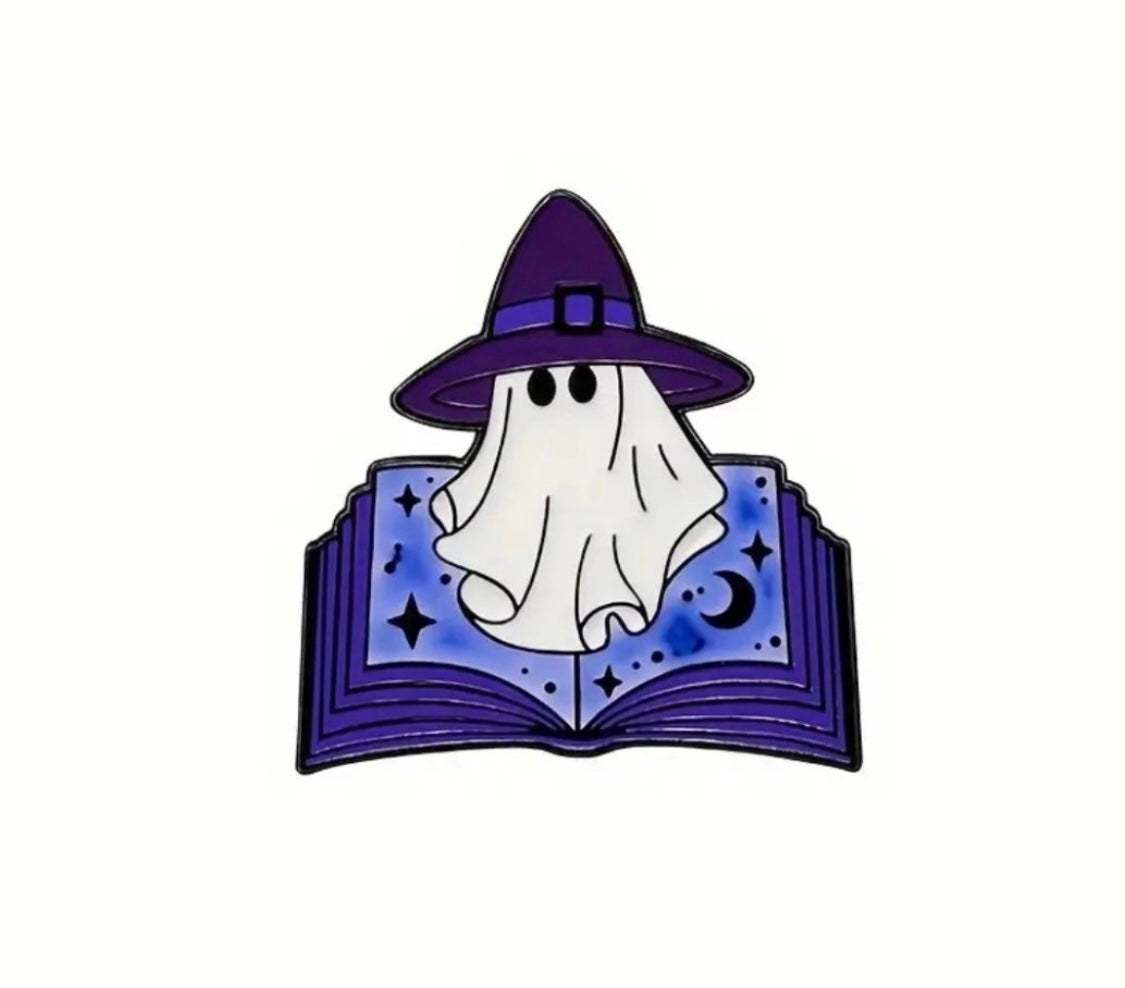 Spooky Ghost enamel pins
