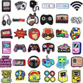 Gamer Shoe Charms - 10 Piece Set of Fun Footwear Charms Featuring Game Themes and Accessories for Gaming Fun