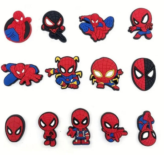 13pc Spider-Man Shoe charms