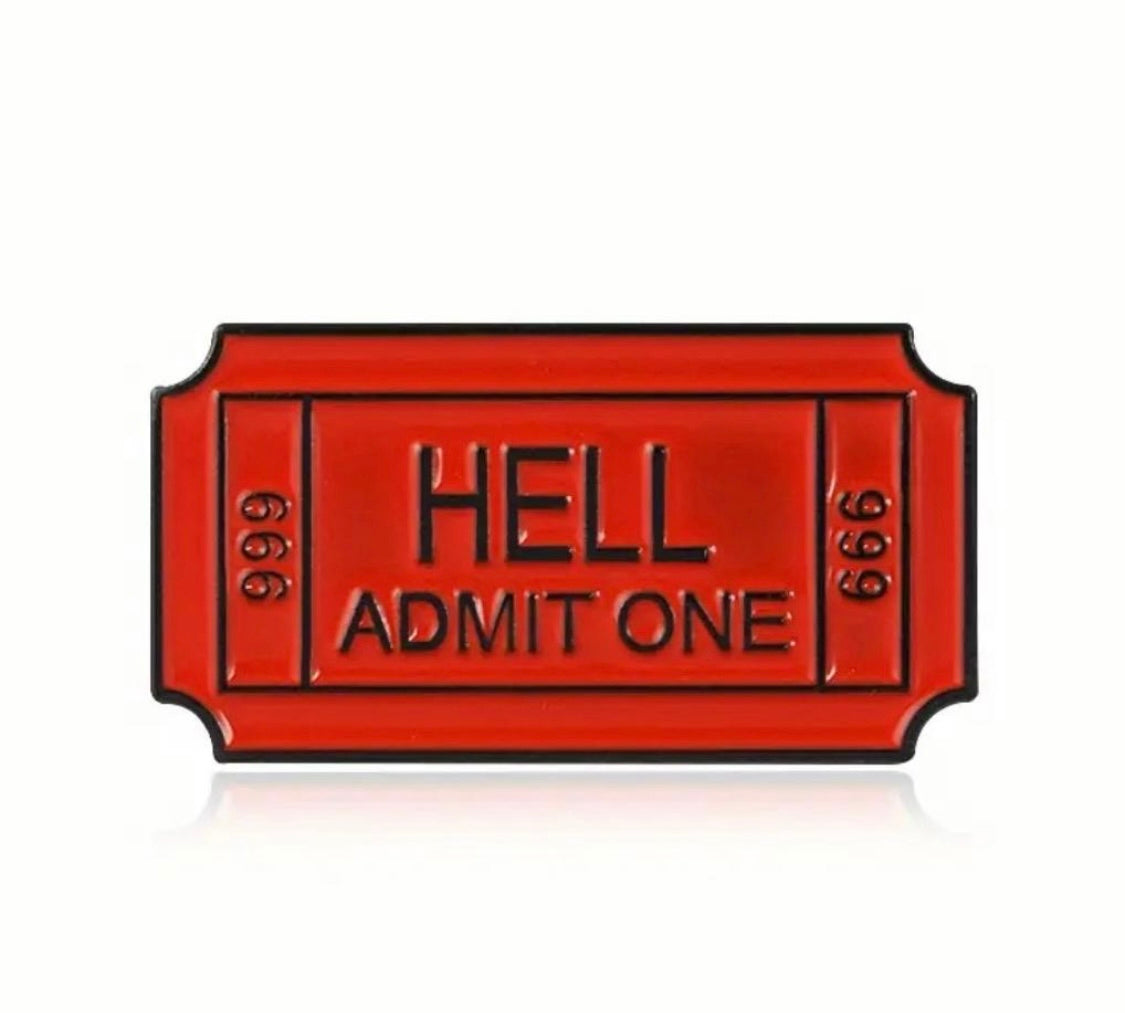 Ticket to Hell, REDRUM enamel pins