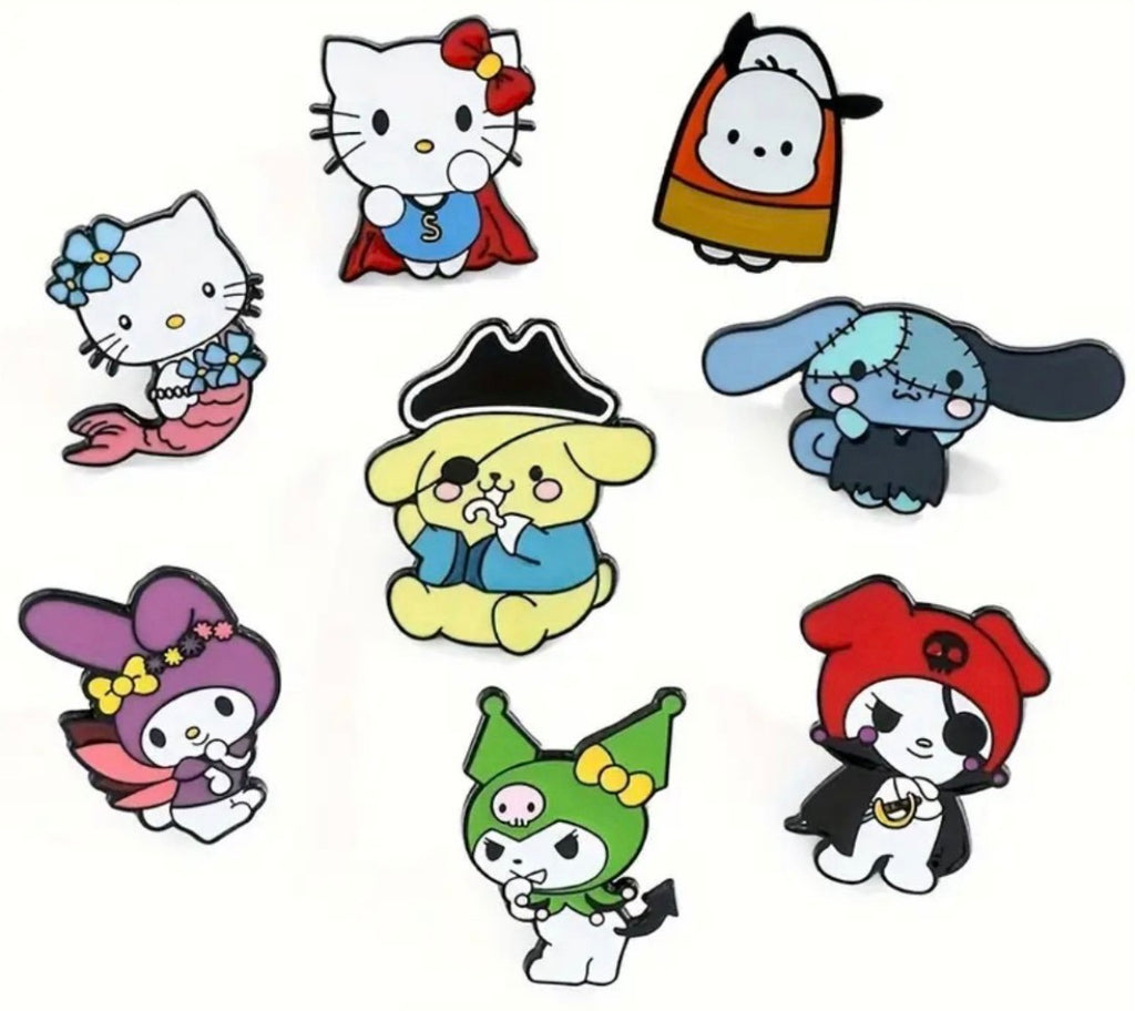 3 random Sanrio Hello kitty & friends enamel pins set