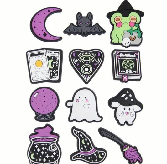 12 piece magical witch shoe charms