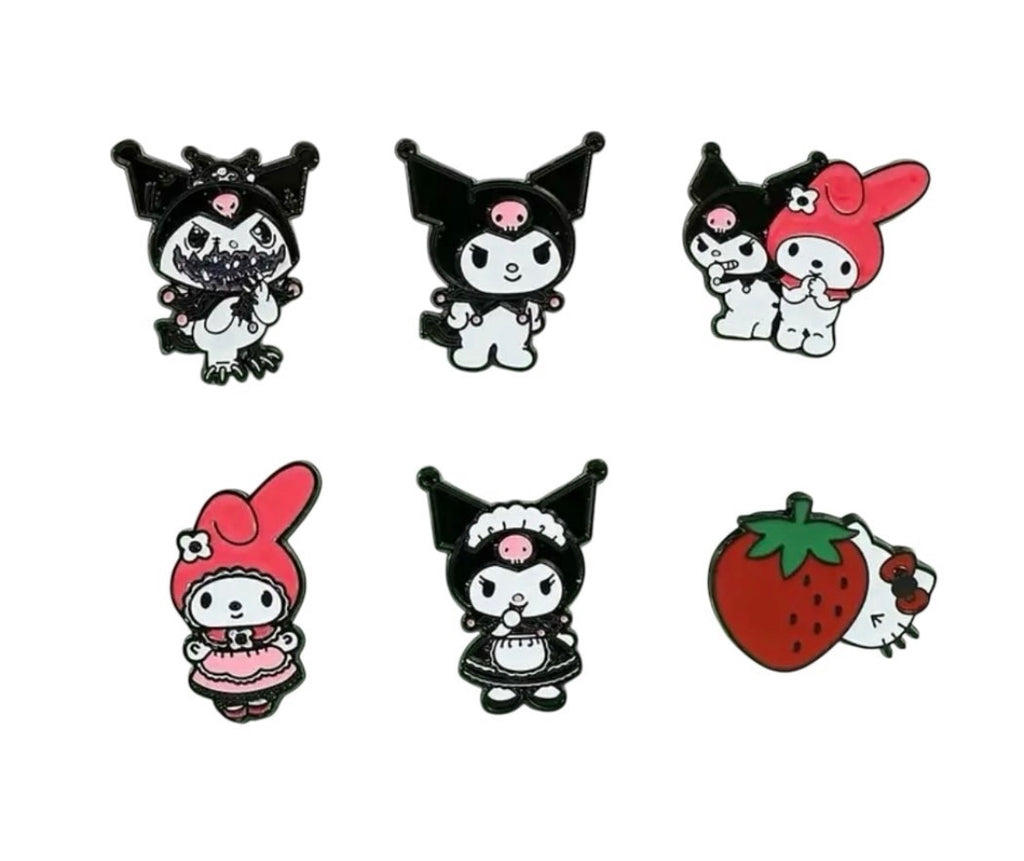 3 random Sanrio Hello kitty & friends enamel pins set