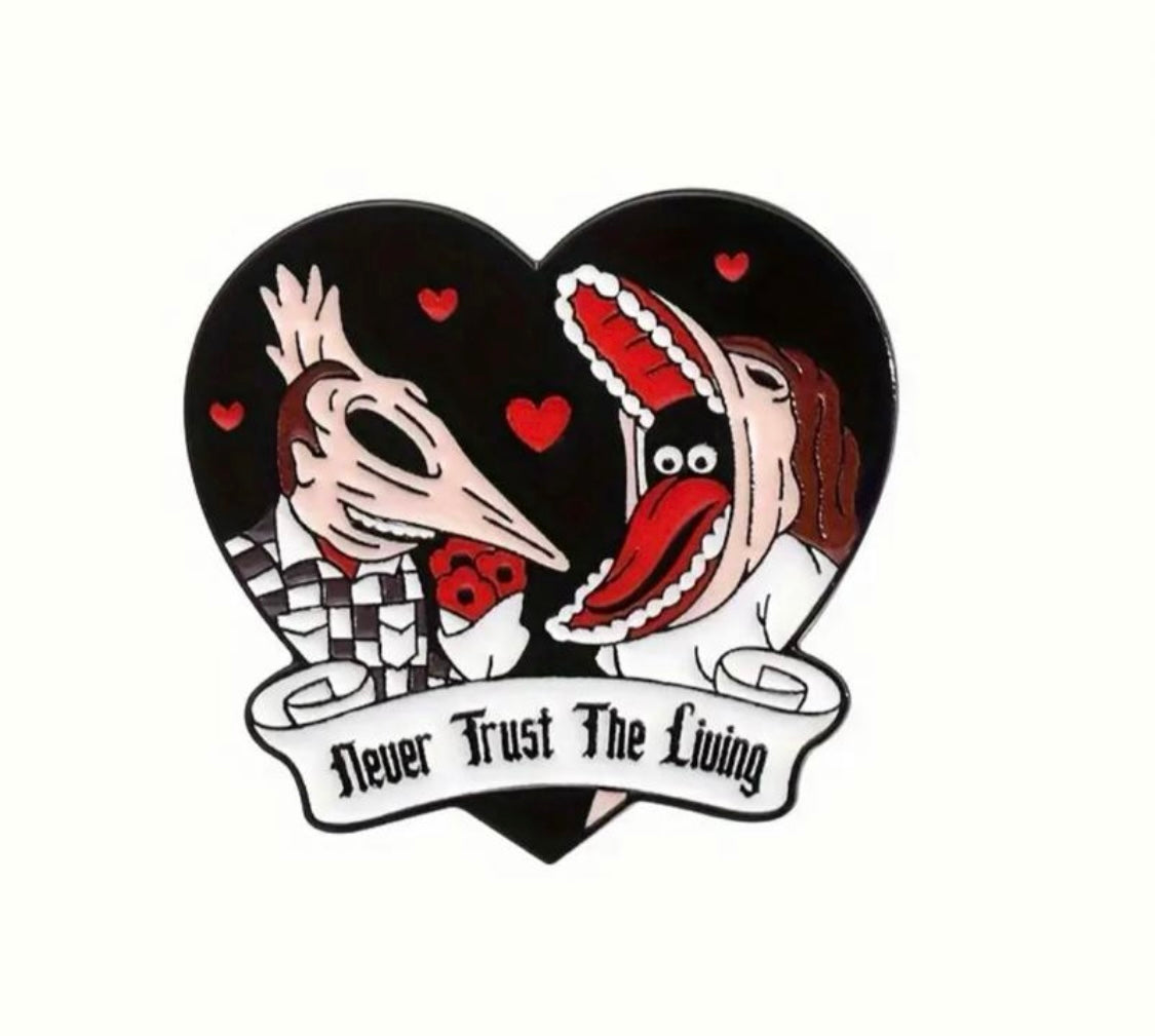 Spooky lovers enamel pins