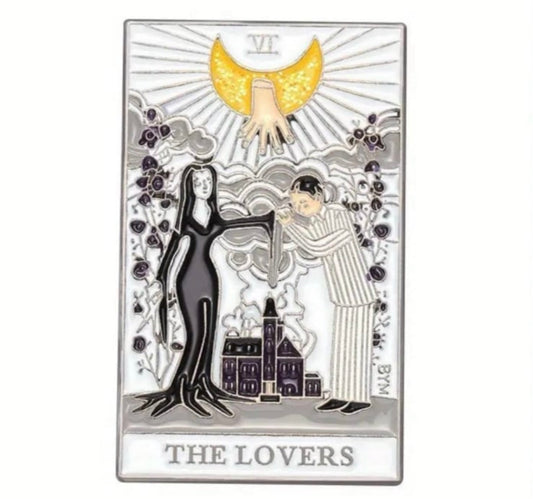 The Lovers tarot enamel pin