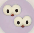 2 piece Cute and funny big eyes shoe charms